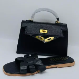 Kelly Bag 28 en Cuir en Bleu