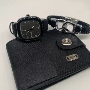 Generic Pack Portefeuille Noir et montre