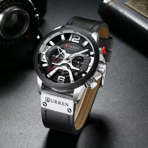 Montre Curren Premium – Black / Silver