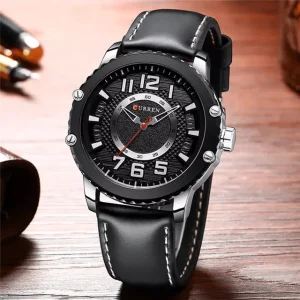 Montre Curren Cuir Noir