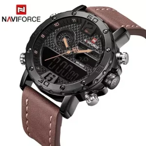 Montre en cuir Naviforce Ultra – Marron