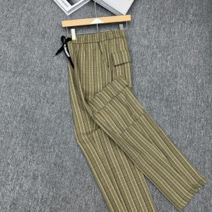 Classic Nepalese Lightweight Cotton Striped Cargo Trousers