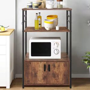 Iwell Étagère de boulanger de cuisine avec 1 armoire