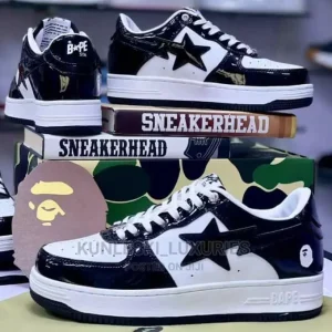 Original A Bathing Ape Bape Sta Low Black Sneakers Available
