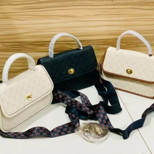 Elegant Square Bag White Flap
