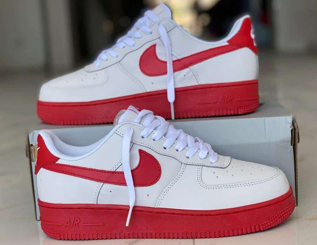 Nike Air Force 1 Low White University Red Sole CK7663-102 – Image 2