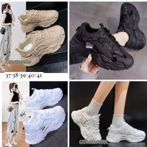 Fashion White Trainers Women Black High T