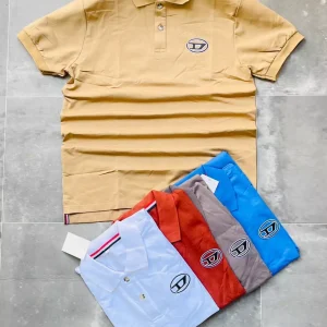 Polo à Manches Courtes pour Homme, Haut de Gamme, Imprimé Couronne,