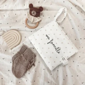 Mini album photo tissu bébé