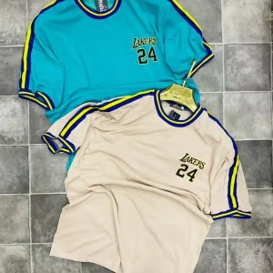 Pack de deux t-shirt Lakers bleu et beige