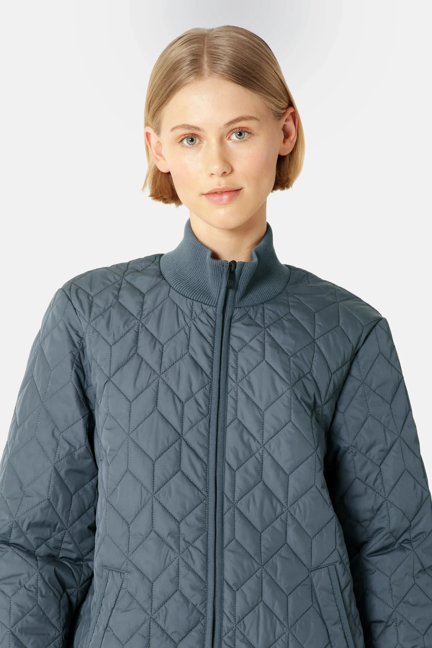 Veste Longue Matelassée - Ombre Blue – Image 5
