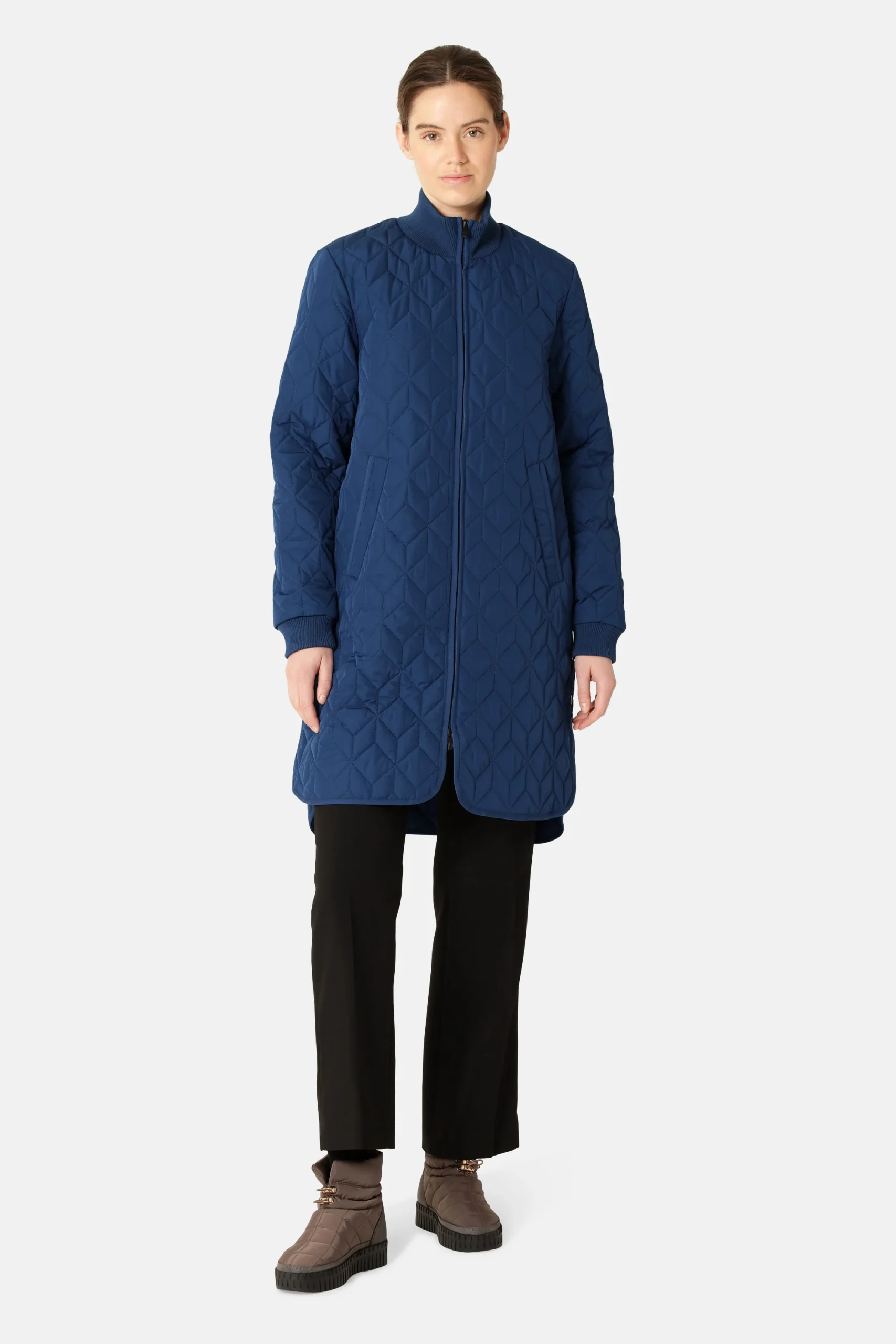 Veste Longue Matelassée - Estate Blue – Image 2