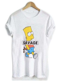 Little Bart Simpson Savage « T-shirt Blanc »