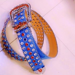 CEINTURE,Ceinture de Luxe pour Homme et Femme, en Diamant, Cloutée en Cristal Occidental, à la Mode