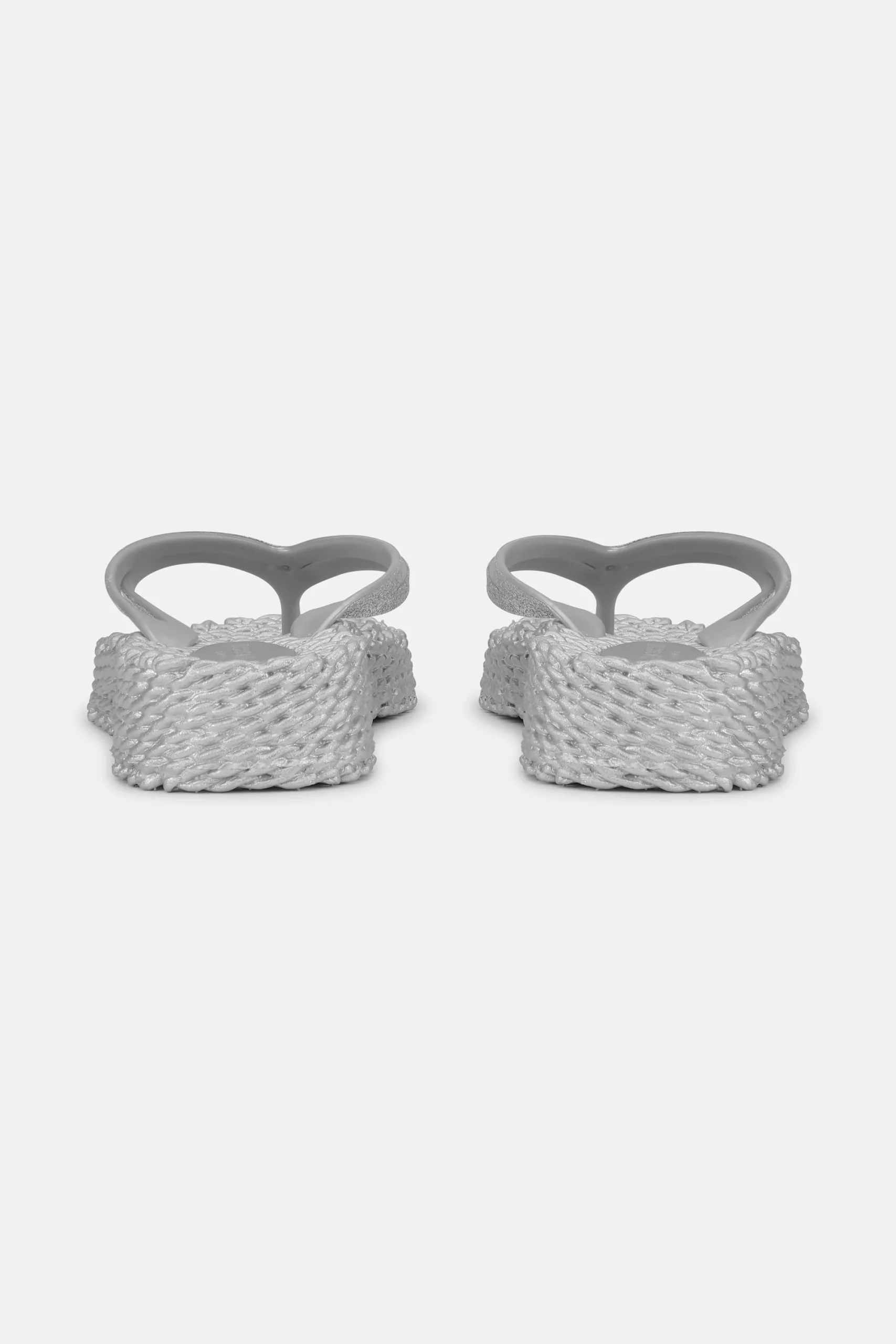 Tongs à Plateforme Pailletées - Silver – Image 7
