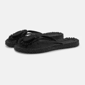Tongs Fleur - Black