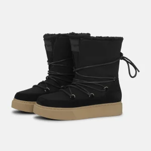 Warm Winter Low Boot - Black Natural