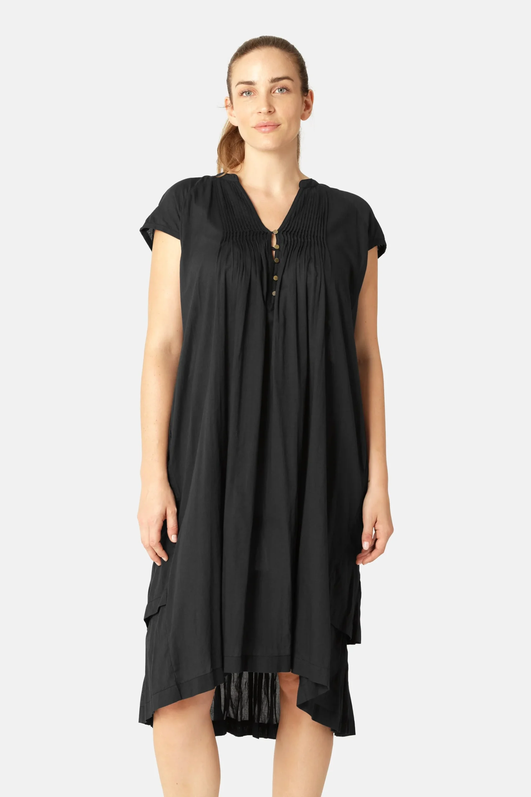 Robe Longue à Manches Courtes - Dark Indigo – Image 3