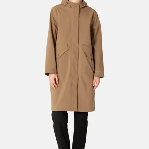 Long Softshell Raincoat - Mocca