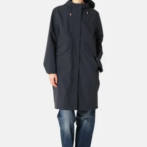 Long Softshell Raincoat - Dark Indigo