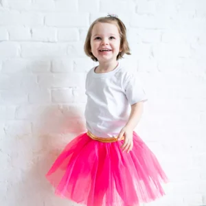 Tutu jupe en tulle rose fluo 1-3 ans