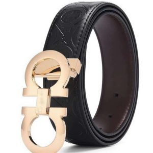 Ferragamo Ceinture En Cuir à Gravures