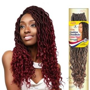 Goddess Dreadlocks Loose Wave Crochet Braids 16″ Noir