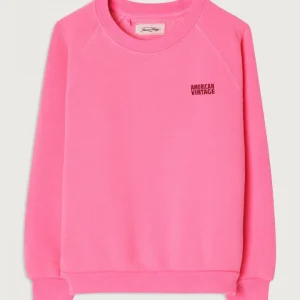 American Vintage : Sweat enfant Izubird Rose Fluo