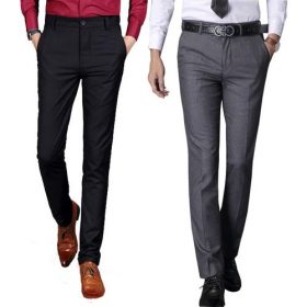 Pantalons Super Cent – Coupe Droite – Noir et Gris