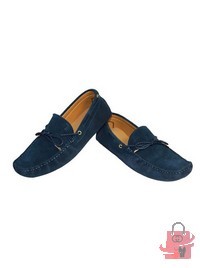 MOCASSINS EN CUIR DAIM BLEU MARINE POUR HOMMES