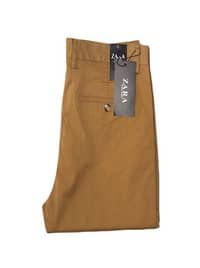 Pentalon kaki marron clair zara