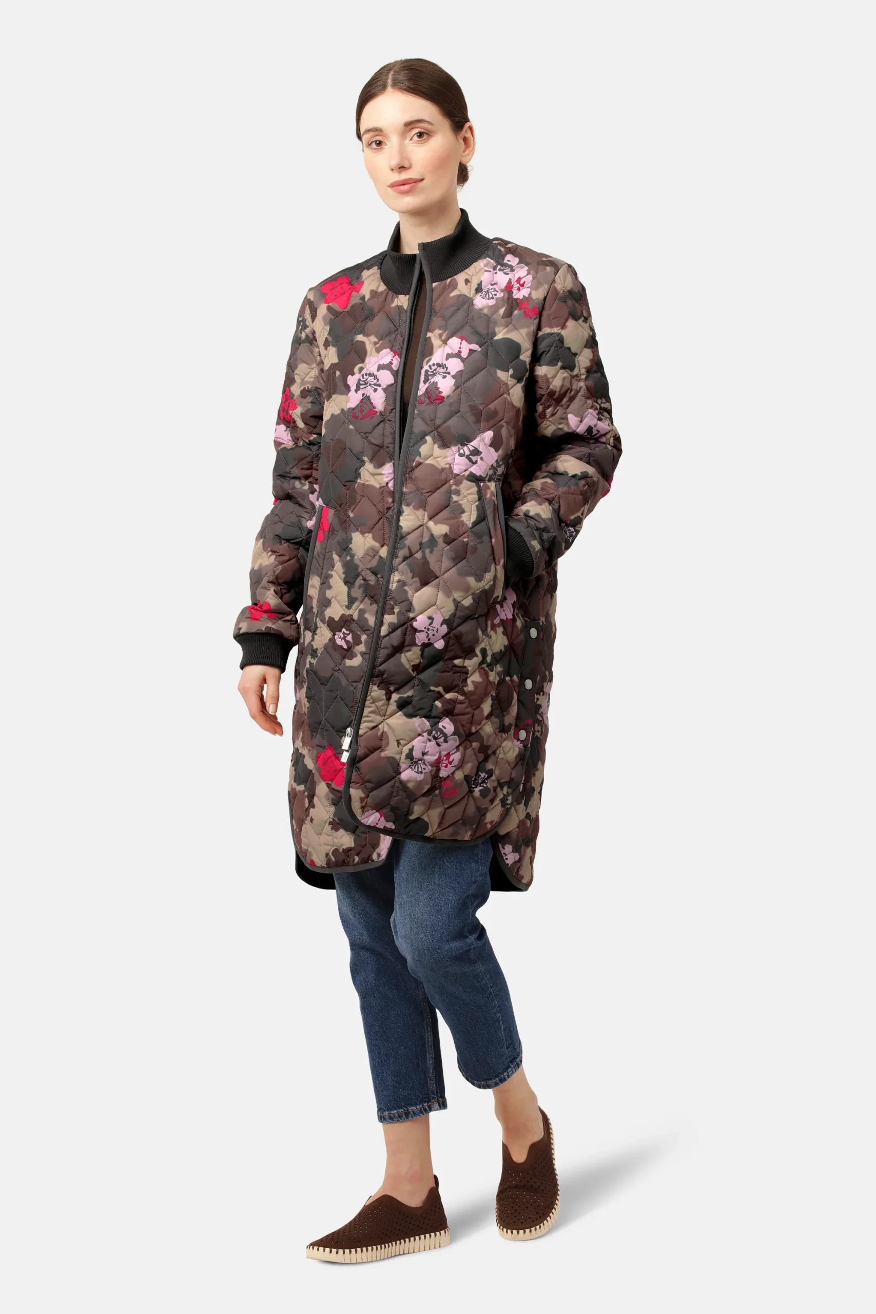 Manteau matelassé - Motif camouflage floral