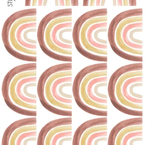4 feuilles de Sticker Arc en ciel
