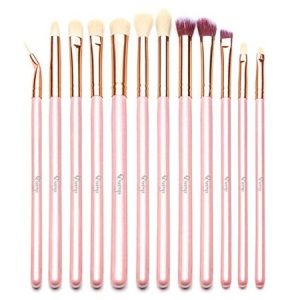 Set de 12 pinceaux yeux rose gold Qivange