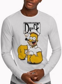 T-shirt simpsons duff homme longues manches