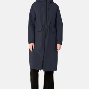 Long Winter Coat - Dark Indigo