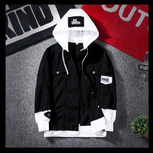 Men&rsquo;s Hip Hop Street Casual Hooded Denim Jacket