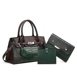 Vintage crocodile embossed Femme Sac à main