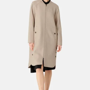 Long Zipped Coat - Wheat