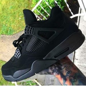 Basket Jordan 4 Retro High Chaussures Noir Femme Homme