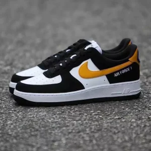NIKE AIR FORCE BLACK WHITE YELLOW |