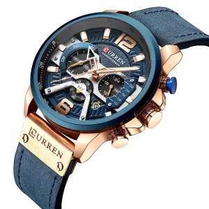 Montre Curren Premium Bleu Gold
