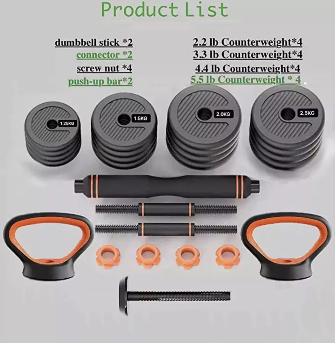 Kit Haltères Et Barres 35KG Musculation – Image 8