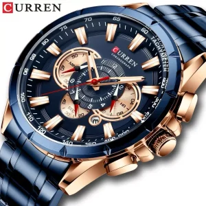 Montre Curren Fashion – Blue/Gold