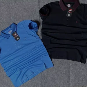 Polo Soie Glacée Bleu