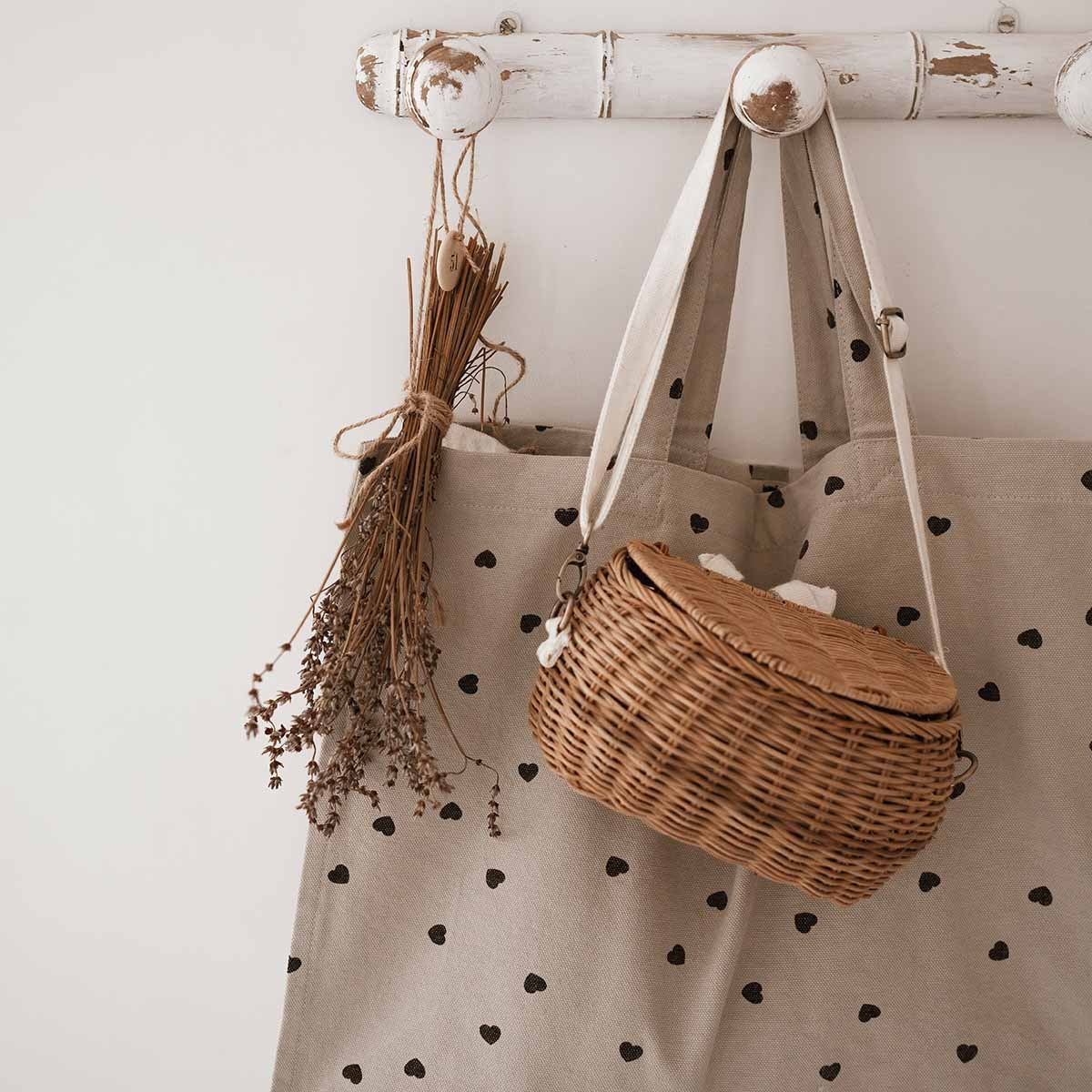 Sac cabas coeurs noirs – Image 2