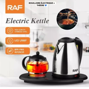 Electric Kettle High quality Stainless steel Kettle capacity 2.2 liter Teapot capacity 1.0 liter
